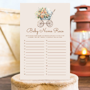 Vintages Baby Carriage Baby Name Race