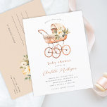 Vintages Baby Carriage Gender Neutral Baby Dusche Postkarte<br><div class="desc">Vintages Baby Carriage Gender Neutral Baby Dusche Einladung Postkarte. Klicken Sie auf die Schaltfläche Personalisieren,  um dieses Design mit Ihren Details anzupassen.</div>
