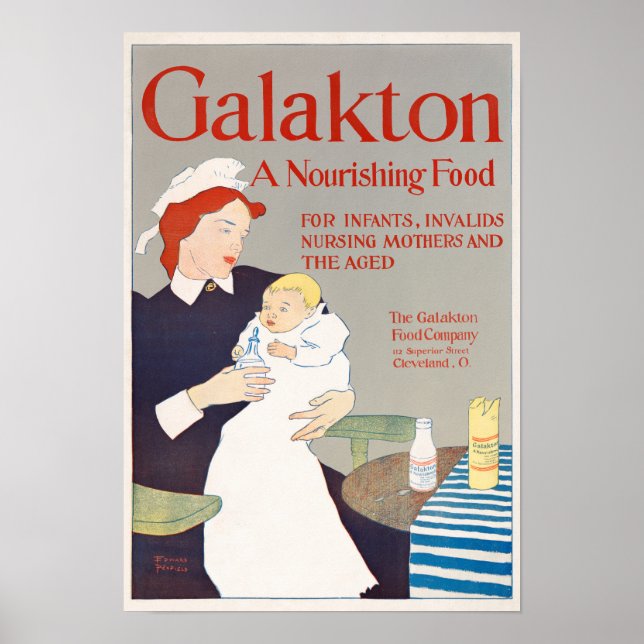 Vintages Baby-Formula-Werbeplakat Poster (Vorne)