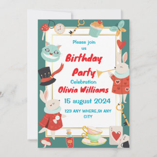 Vintages Baby Geburtstagseinladungen Einladung