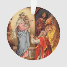 Vintages Baby Jesus und die 3 Könige Ornament