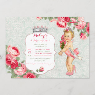 Vintages Baby-kleines Fräulein American Pageant Einladung