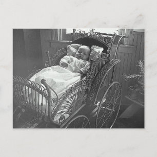 Vintages Baby und Stroller Postkarte