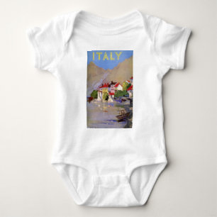 Vintages Badeort Italien Tourismus Baby Strampler