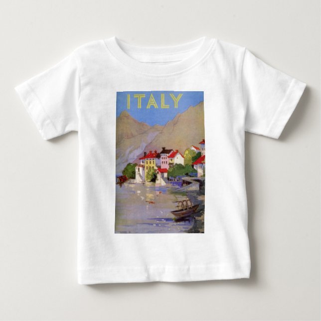 Vintages Badeort Italien Tourismus Baby T-shirt (Vorderseite)