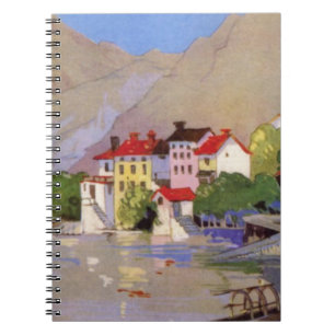 Vintages Badeort Italien Tourismus Notizblock