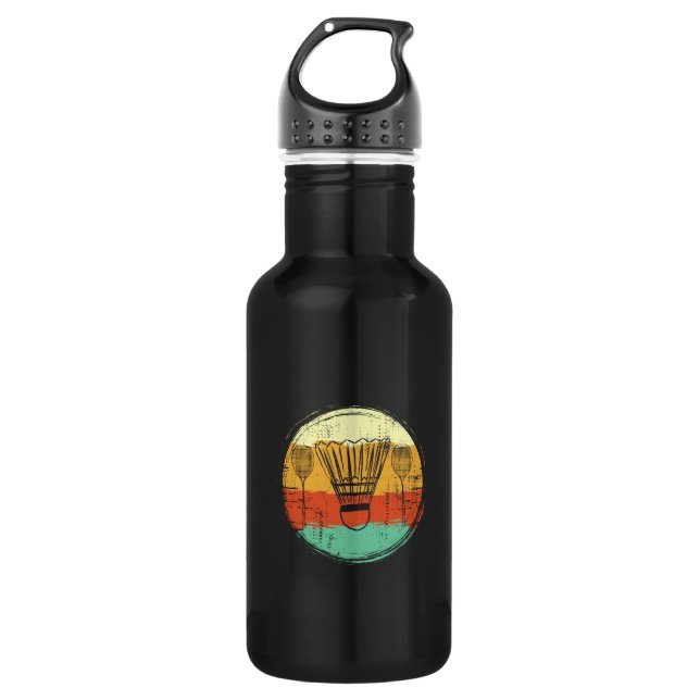 Vintages Badminton-Set Edelstahlflasche (Vorderseite)