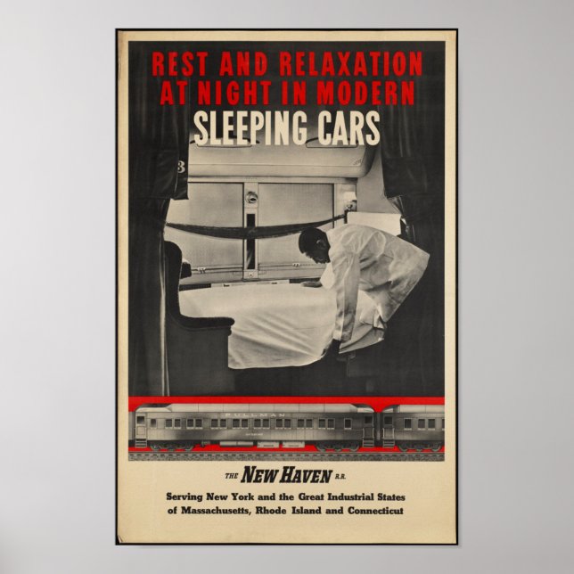 Vintages Bahnreisepaket Poster (Vorne)