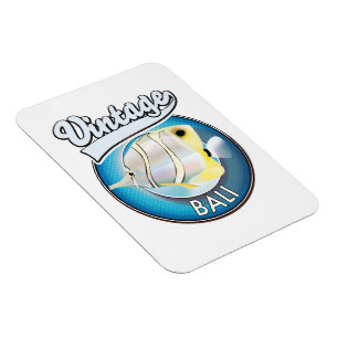Vintages Bali Retro-Logo Magnet