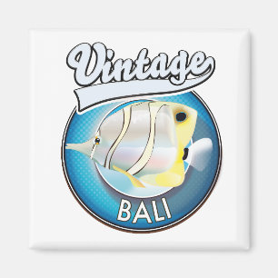 Vintages Bali Retro-Logo Magnet