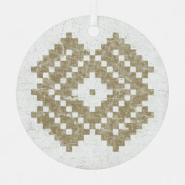 Vintages baltisches Muster Panevala Ornament Aus Metall