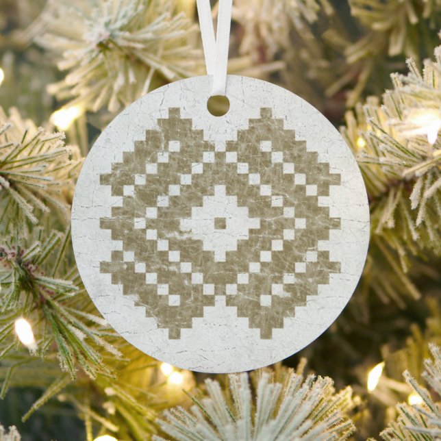 Vintages baltisches Muster Panevala Ornament Aus Metall (InSitu)