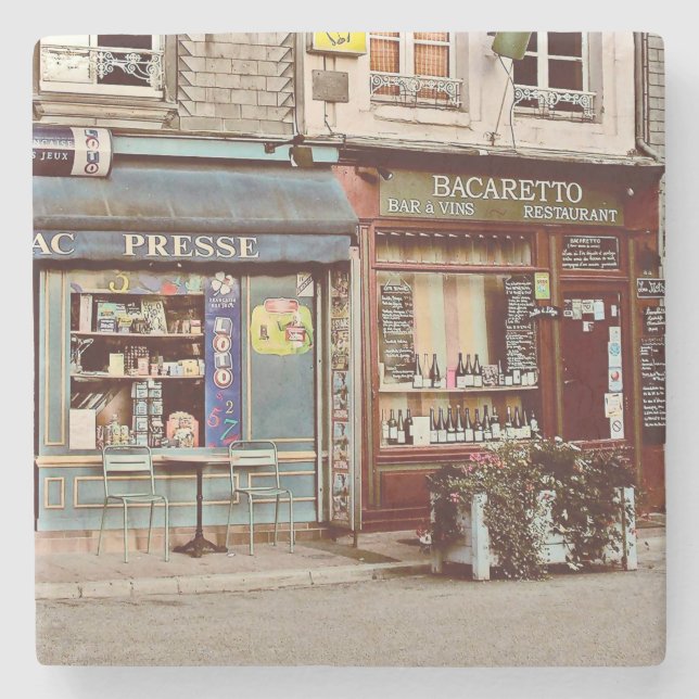 Vintages Bar & Restaurant in Frankreich, Normandie Steinuntersetzer (Vorderseite)