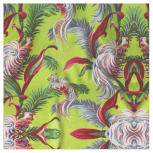 Vintages Barkcloth extrahierte Tiki Insel-Dekor Stoff