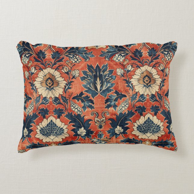 Vintages Barkclouddesign mit rotem Hintergrund Dekokissen (Vorderseite)