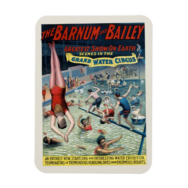 Vintages Barnum & Bailey Circus Poster Magnet (Vertikal)