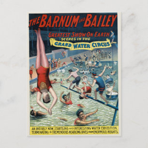 Vintages Barnum & Bailey Circus Poster Postkarte