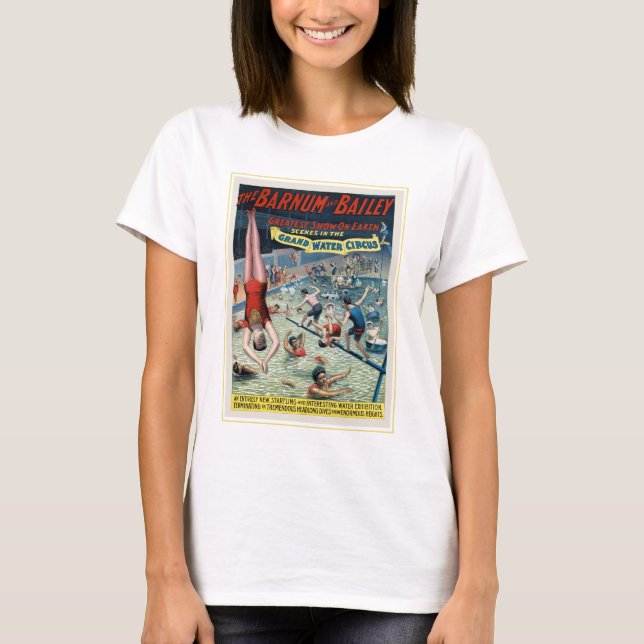 Vintages Barnum & Bailey Circus Poster T-Shirt (Vorderseite)