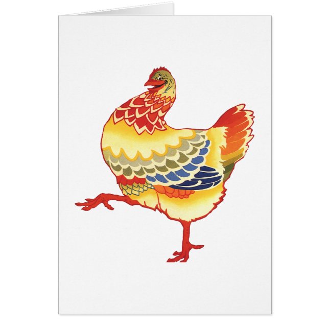 Vintages Barnyard-Hühnchen aus der Landwirtschaft (Vorne)