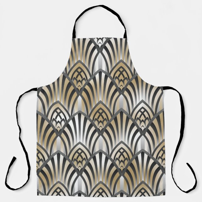 Vintages Barock: Nahtloses Ziermuster Schürze (Vorderseite)