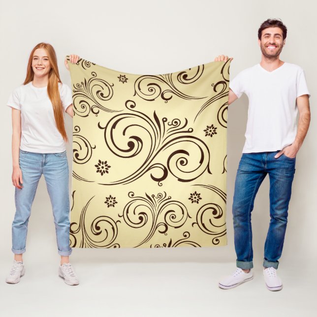 Vintages Barockfläschchen Fleecedecke (Beispiel)