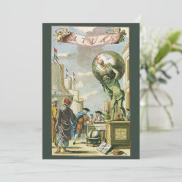 Vintages Barockzeitalter Atlas Frontispiece Weltgl Einladung