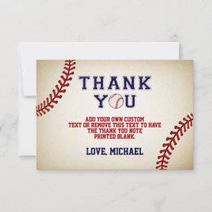 Vintages Baseball Dankeskarten Dankeskarte