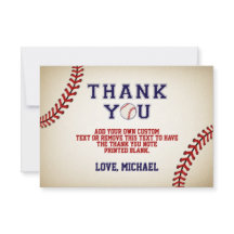 Vintages Baseball Dankeskarten