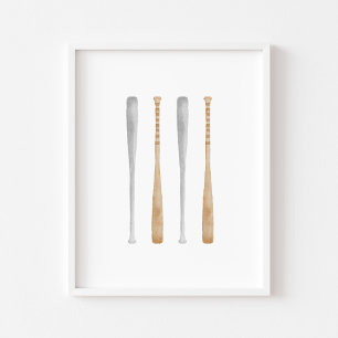 Vintages Baseball-Fledermausposter Poster