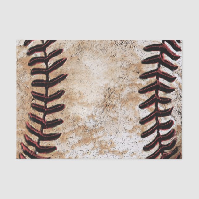Vintages Baseball-Geschenkpapier Seidenpapier (Vorderseite)