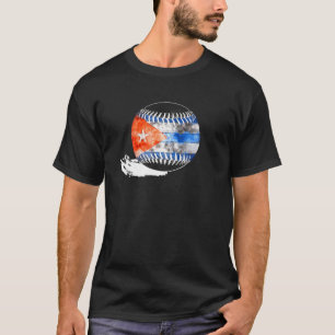 Vintages Baseball-Kuba-Flag Kubanischer Stolz T-Shirt