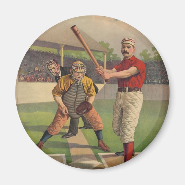 Vintages Baseball-Poster-Magnet Magnet (Vorne)