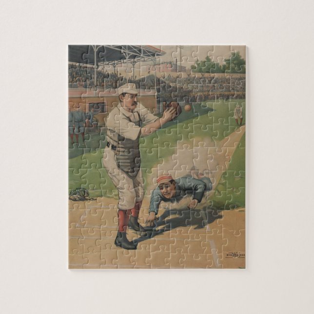Vintages Baseball-Puzzlespiel Puzzle (Vertikal)