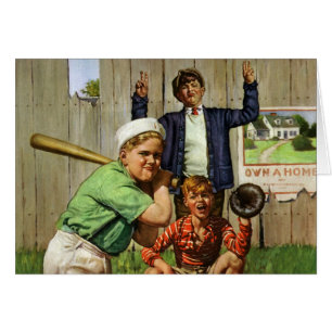 Vintages Baseball-Spiel, Kinderspielplatz