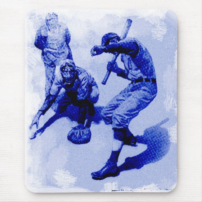 Vintages Baseball-Spielermousepad Mousepad (Vorne)