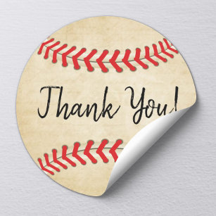 Vintages Baseball-Thema Sport All Star Vielen Dank Runder Aufkleber