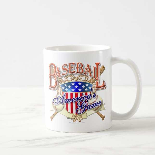 Vintages Baseball USA-Schild Kaffeetasse (Rechts)