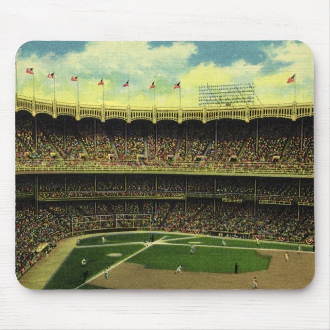 Vintages Baseballstadion Mousepad (Vorne)