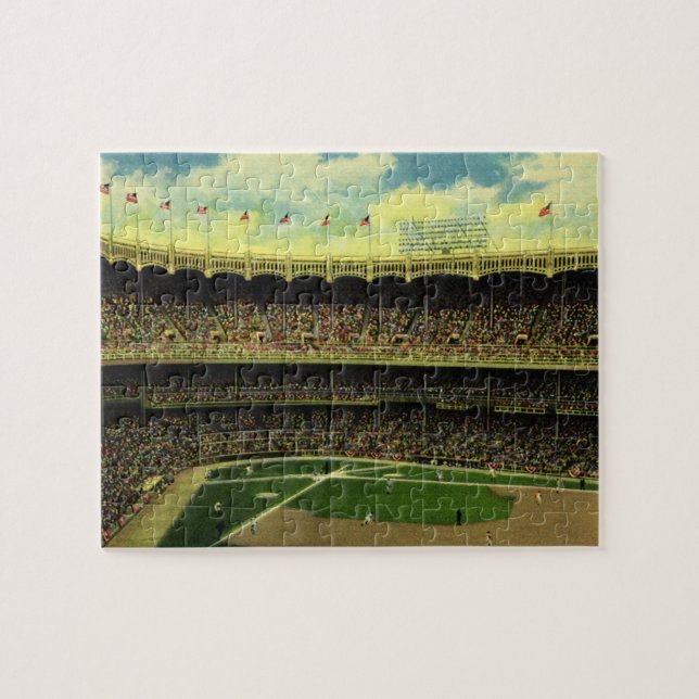 Vintages Baseballstadion Puzzle (Horizontal)