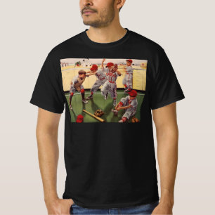 Vintages Baseballteam, Boys Roughhousing T-Shirt