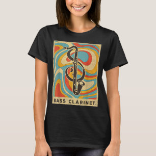 Vintages Bass Clarinet Player Music Retro Poster2 T-Shirt