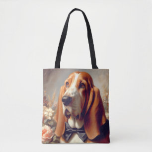 Vintages Basset-Hound-Gemälde