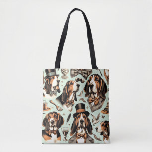 Vintages Basset Hound nahtlos