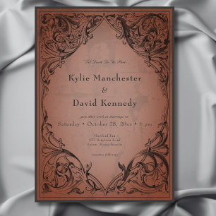 Vintages Bat bis zum Todestraffen Einladung