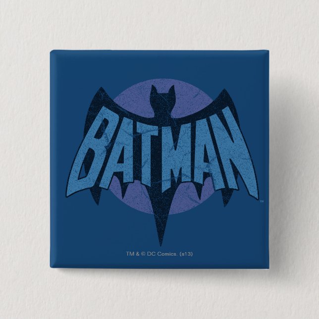 Vintages Bat-Symbol Button (Vorderseite)