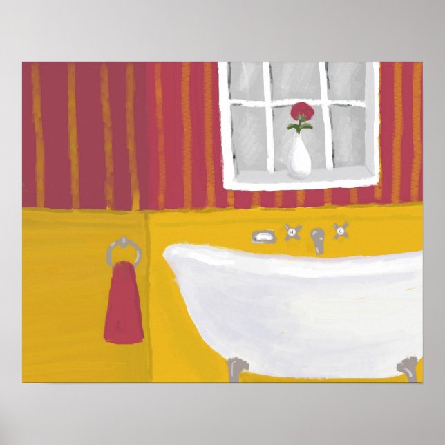 Vintages Bath Original Painting Poster drucken (Vorne)