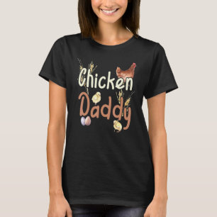 Vintages Bauernhaus Watercolor Chicken Daddy T-Shirt