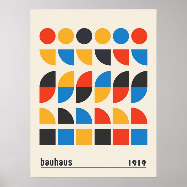 Vintages Bauhaus Geometrische Formen Poster (Vorne)
