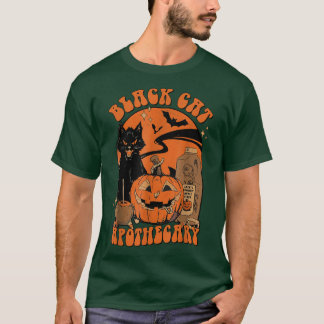 Vintages Beängstigendes Halloween-Katzenkostüm Hex T-Shirt