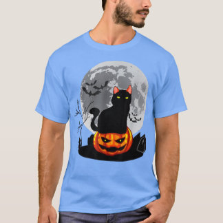 Vintages Beängstigendes Halloween-Katzenkostüm Hex T-Shirt